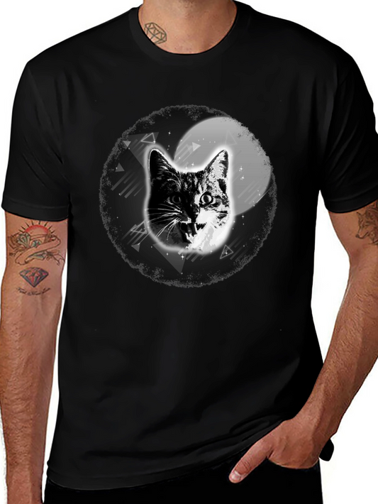 Cool Cat Graphic T-Shirt - Black