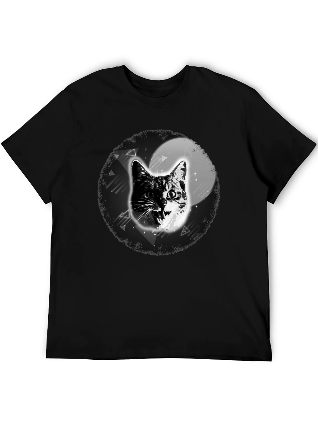 Cool Cat Graphic T-Shirt - Black