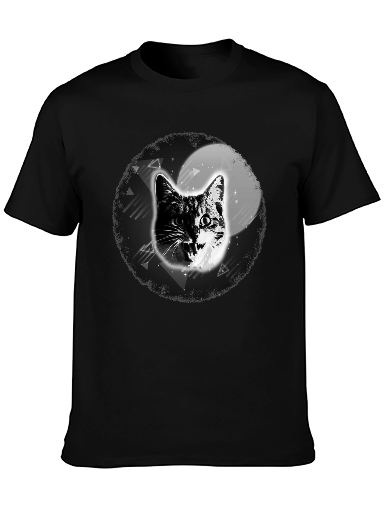 Cool Cat Graphic T-Shirt - Black