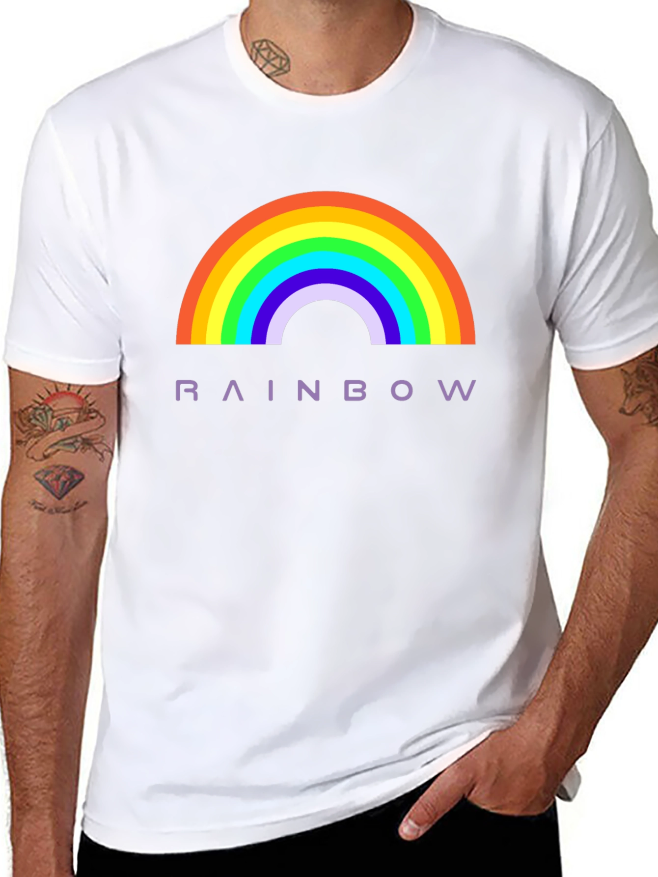 Rainbow Graphic T-Shirt - Stylish Comfort