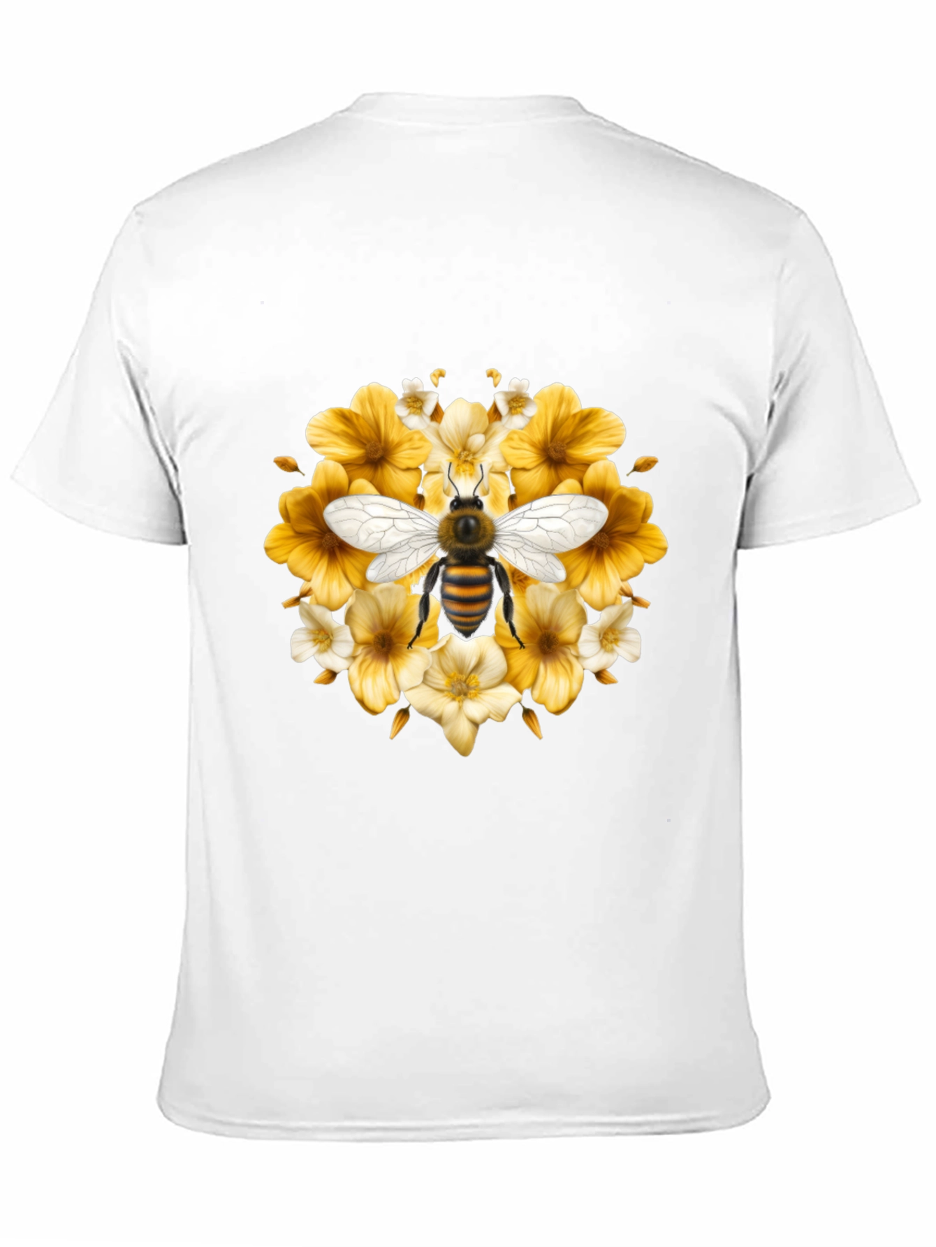 Bee & Floral Black T-Shirt