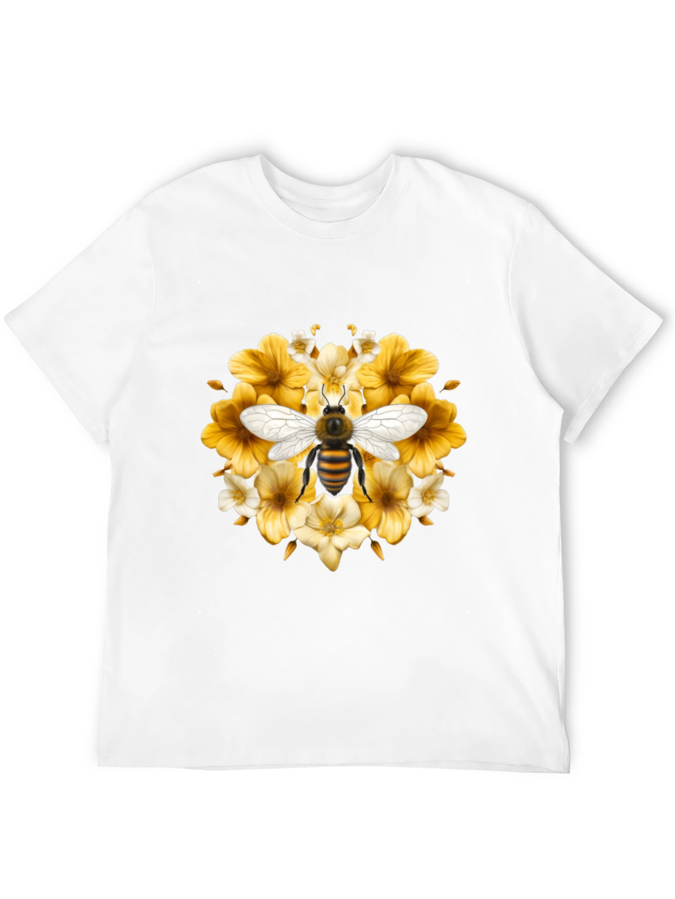 Bee & Floral Black T-Shirt