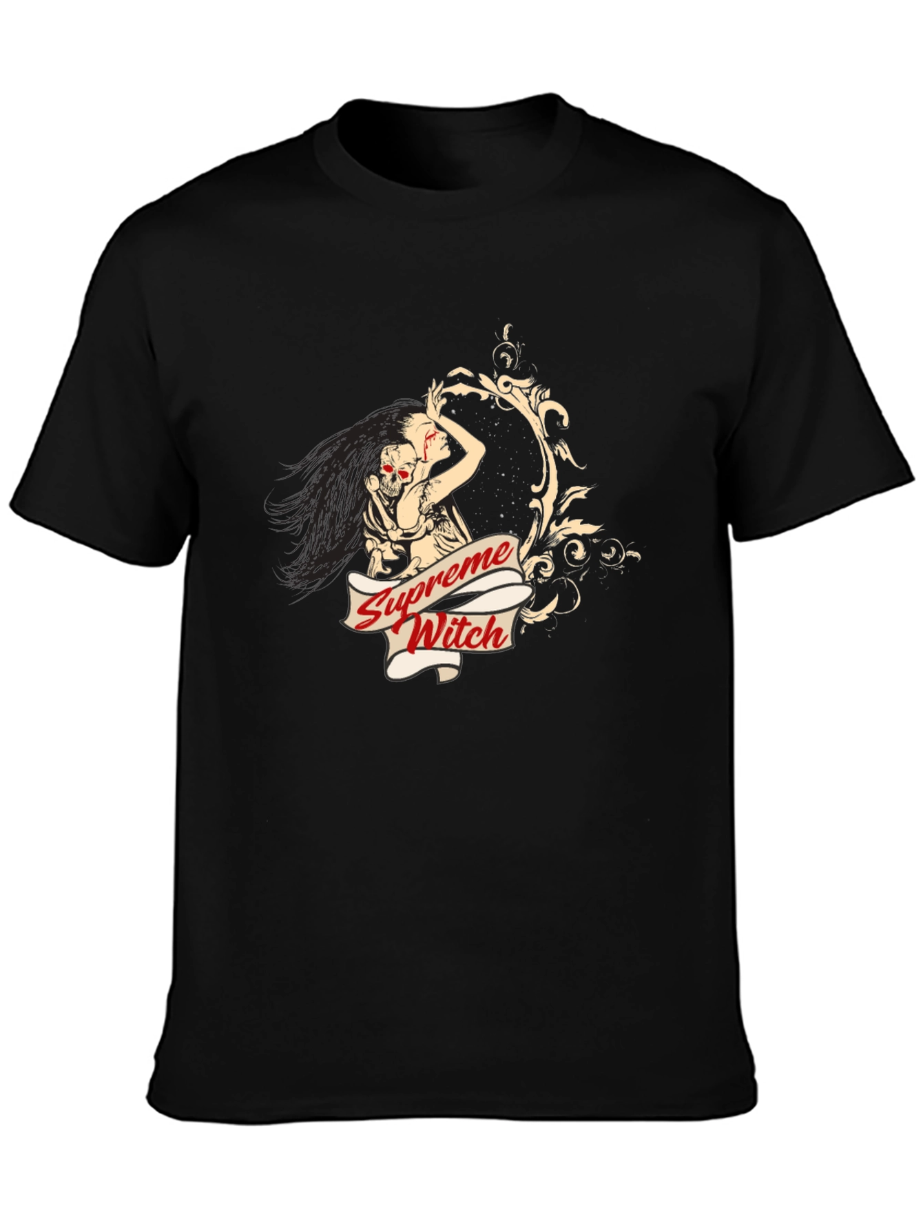 Supreme Witch Graphic Tee - Unisex Black T-Shirt
