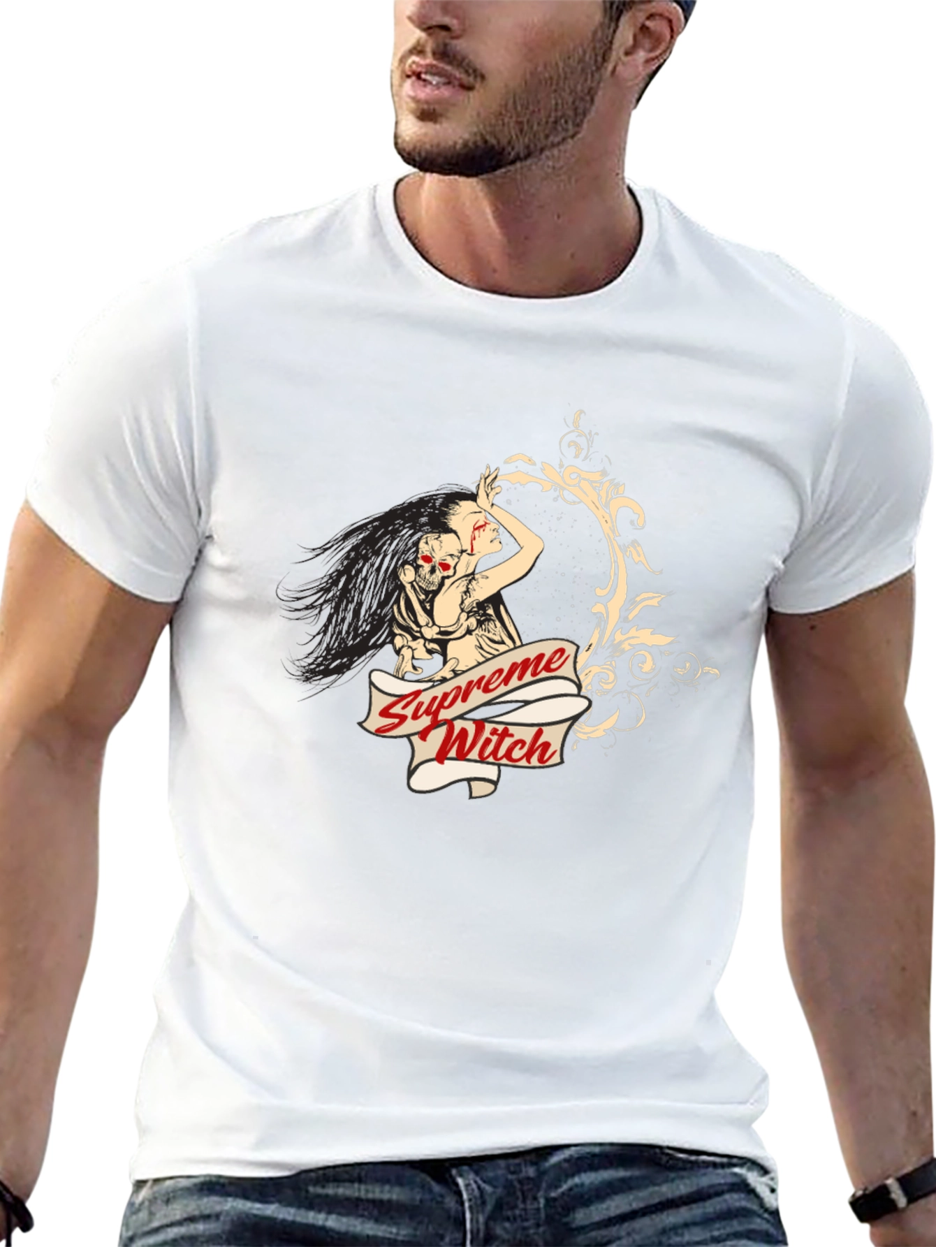 Supreme Witch Graphic Tee - Unisex Black T-Shirt