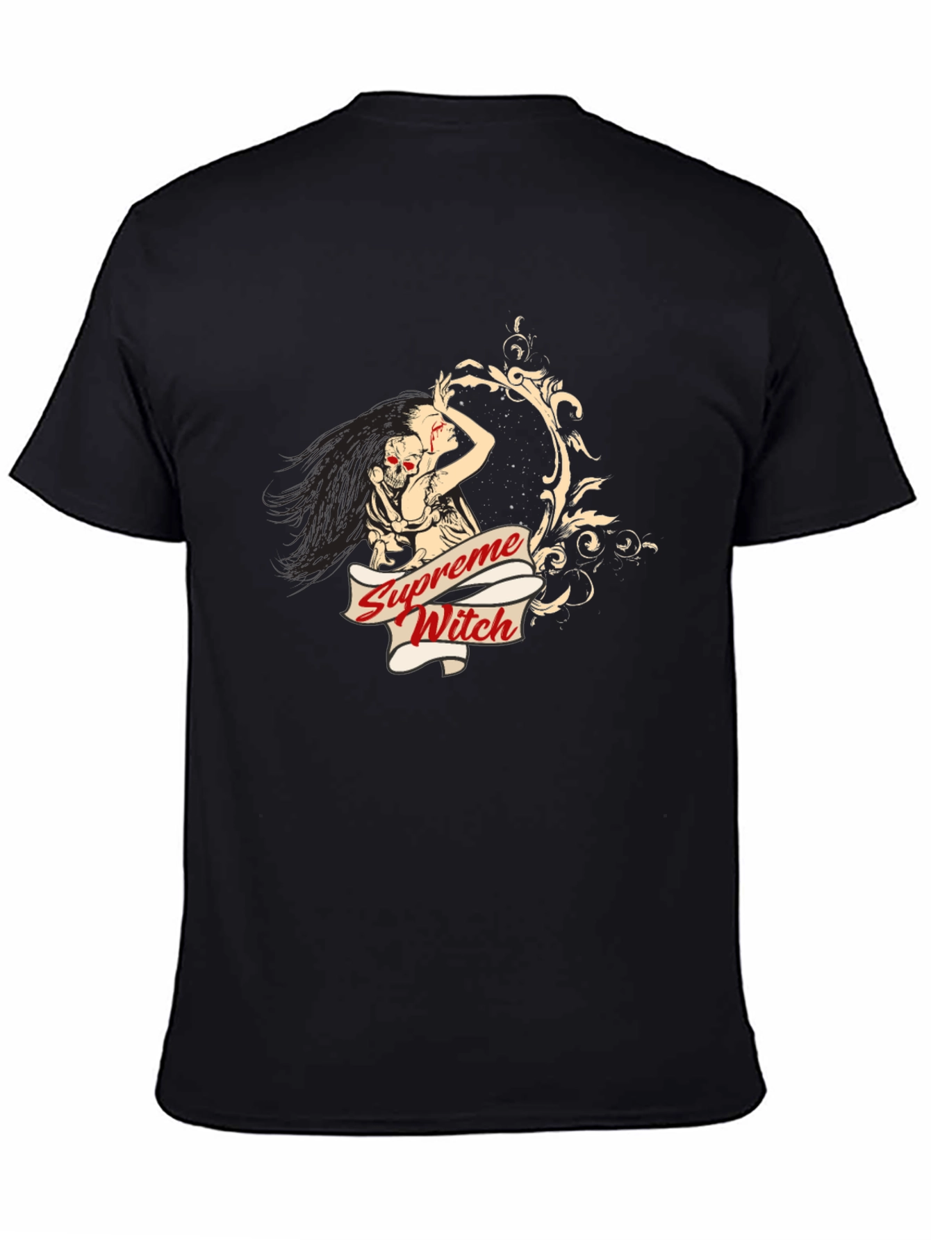 Supreme Witch Graphic Tee - Unisex Black T-Shirt