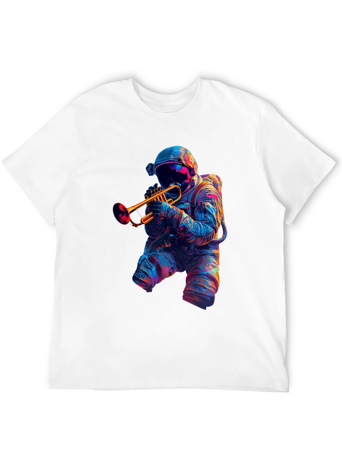 Astronaut Trumpet Player Graphic T-Shirt