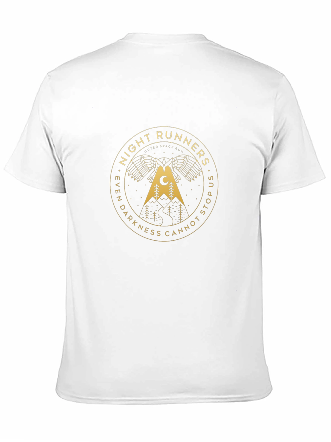 Night Runners Outer Space Run Black T-Shirt