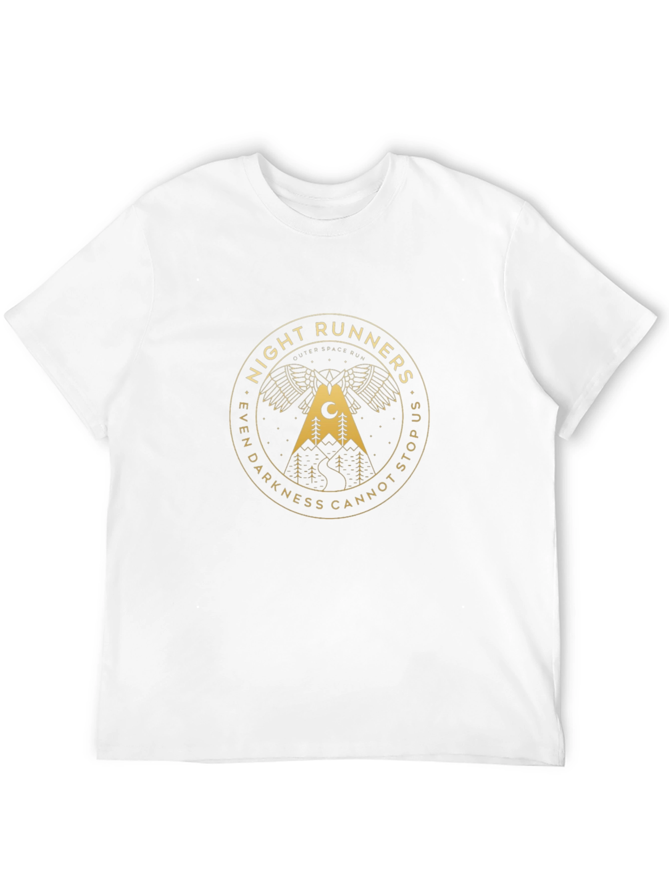 Night Runners Outer Space Run Black T-Shirt