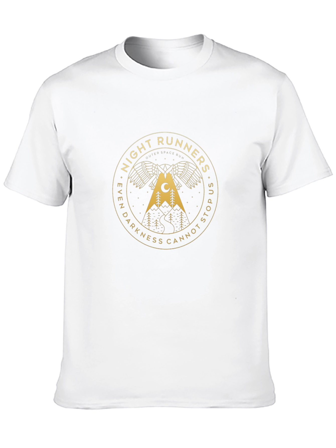 Night Runners Outer Space Run Black T-Shirt