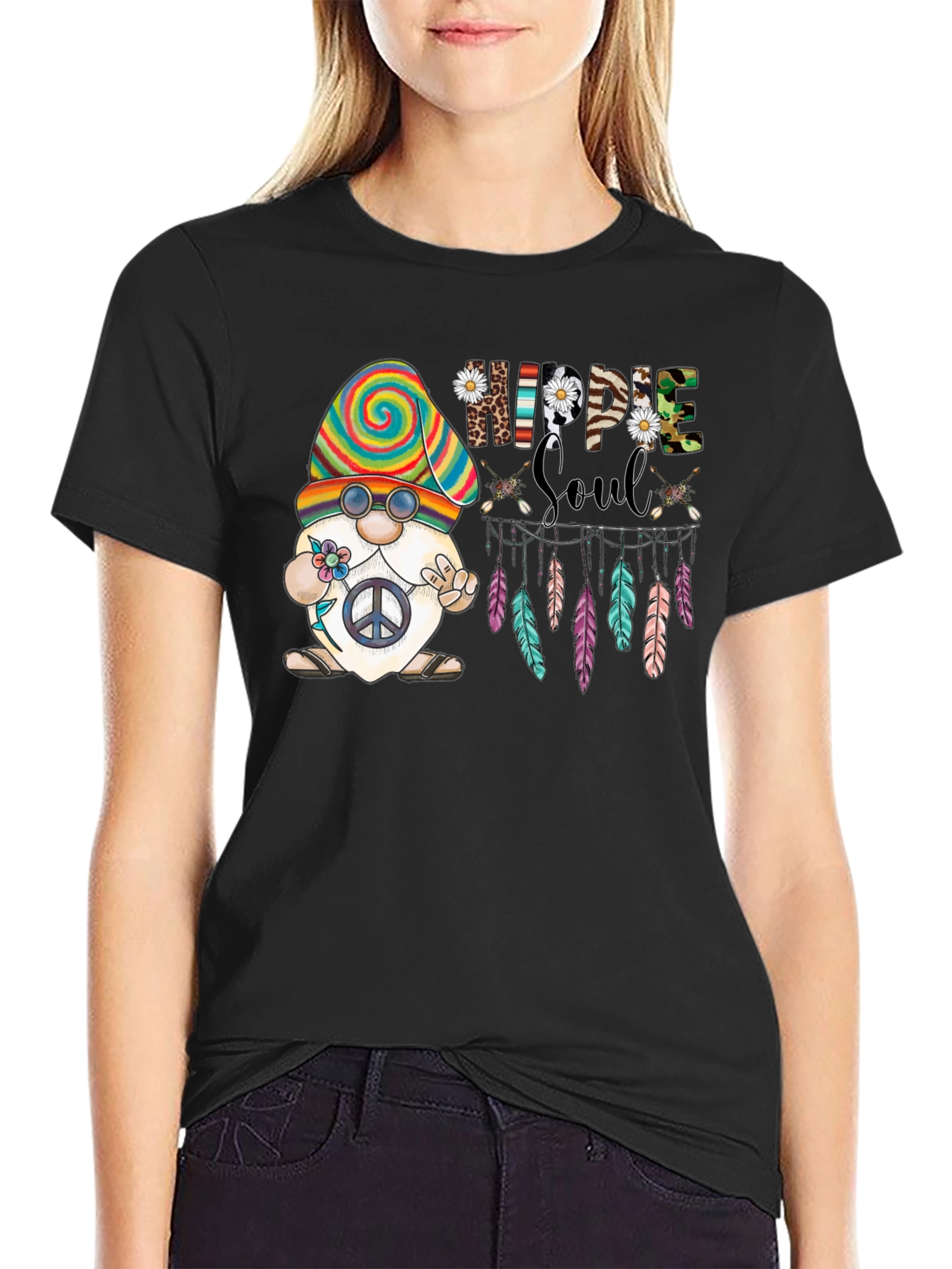 Hippie Soul Gnome Tee - Peace and Love