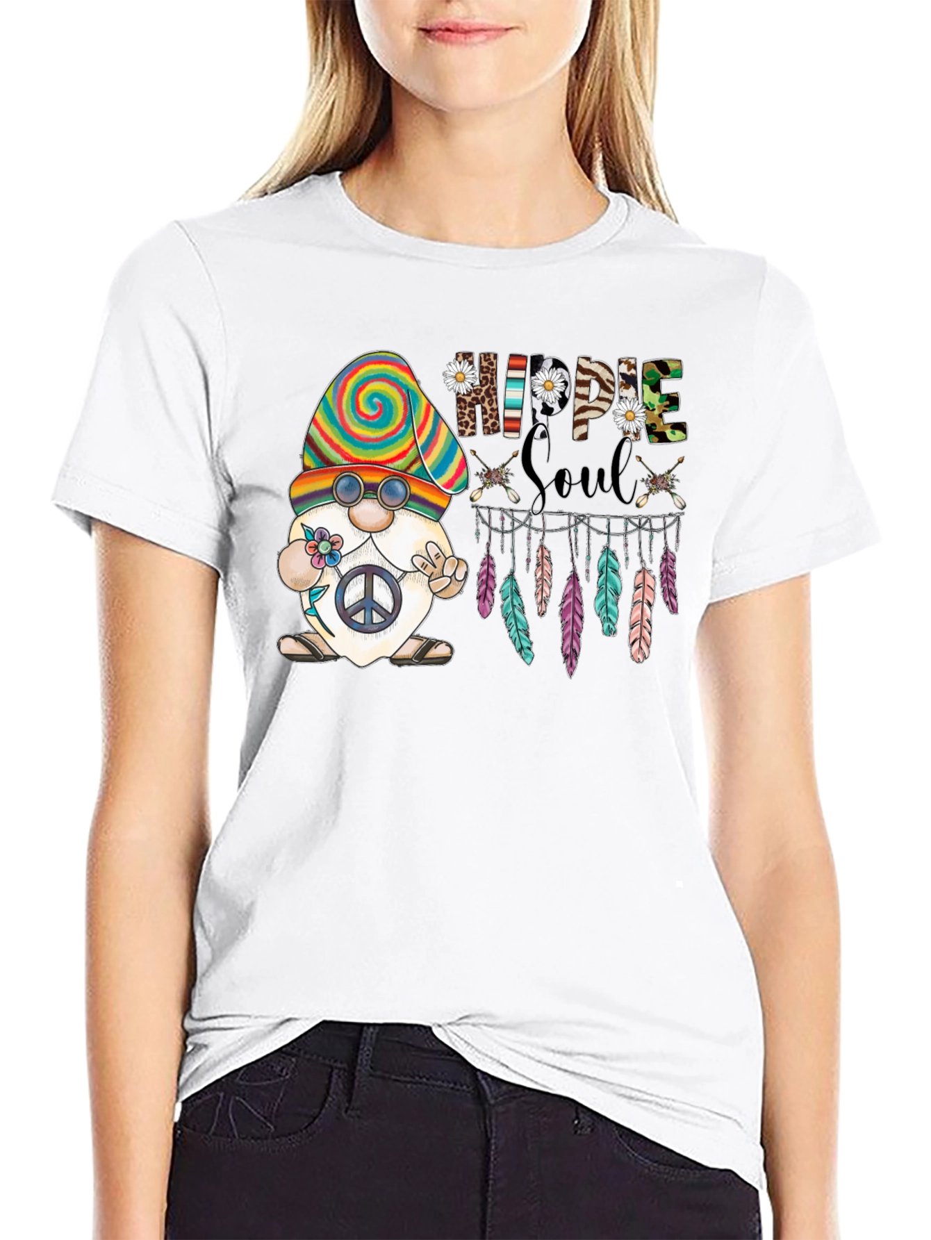 Hippie Soul Gnome Tee - Peace and Love