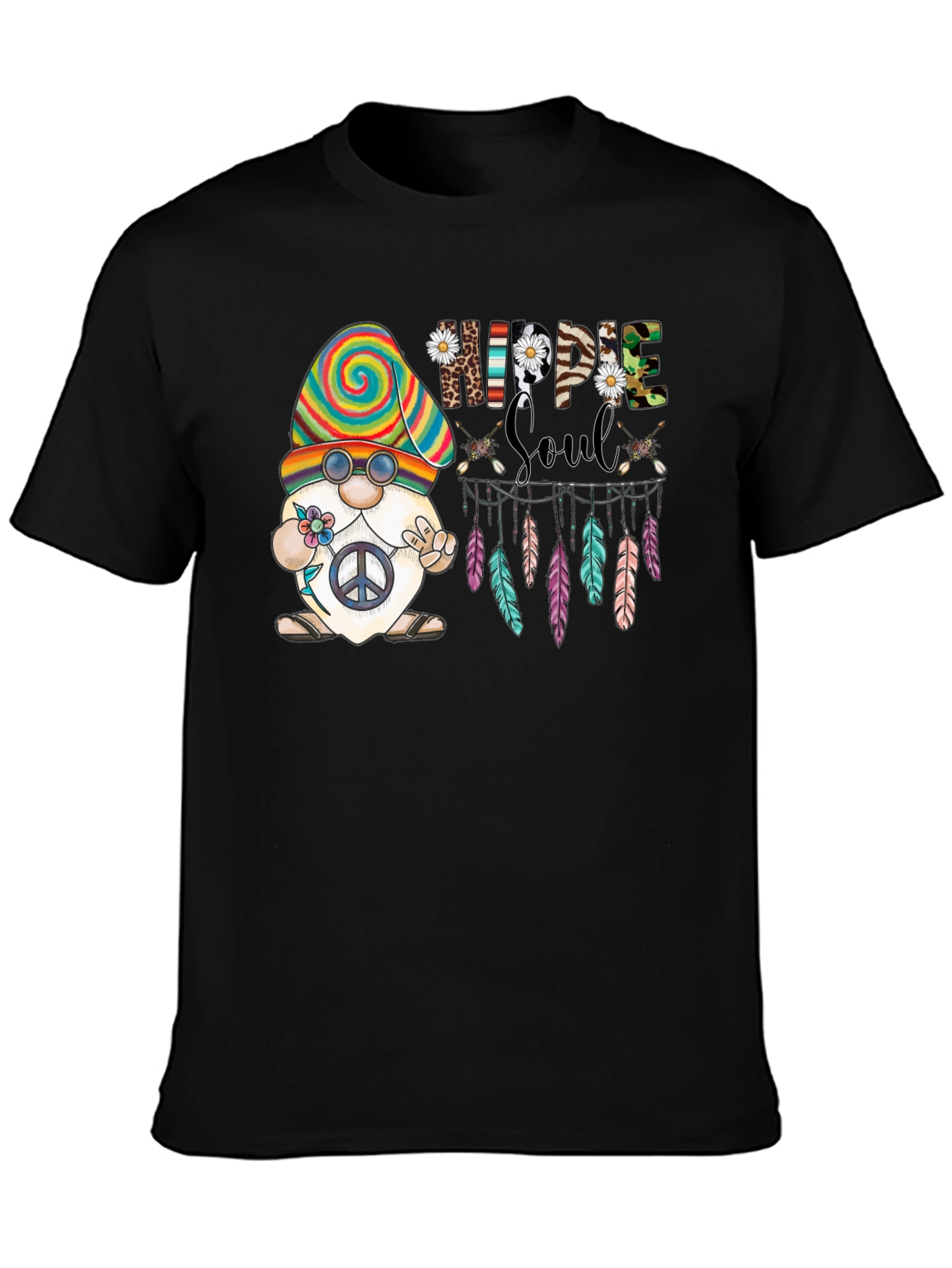 Hippie Soul Gnome Tee - Peace and Love