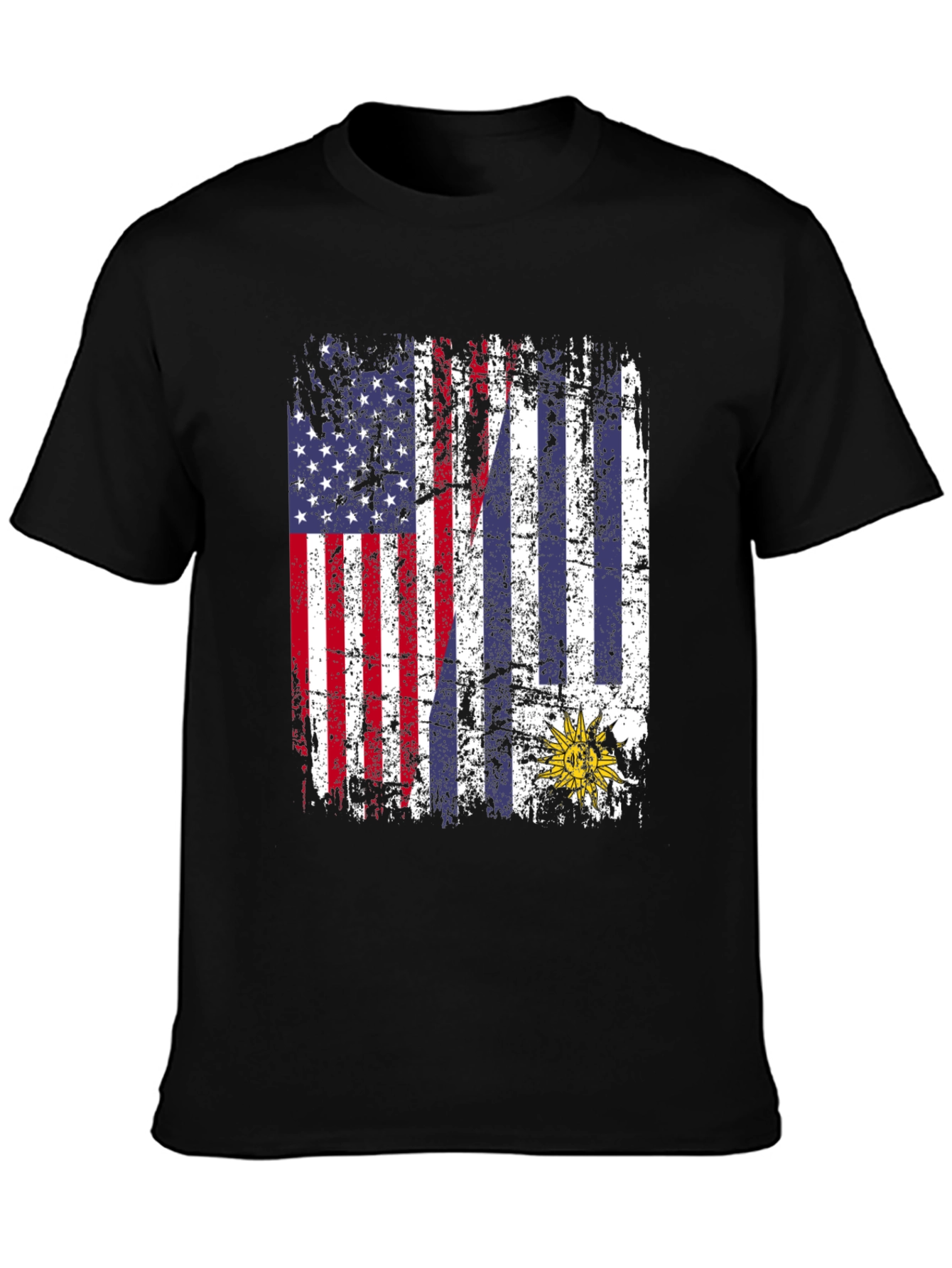 USA Uruguay Flag Graphic Tee