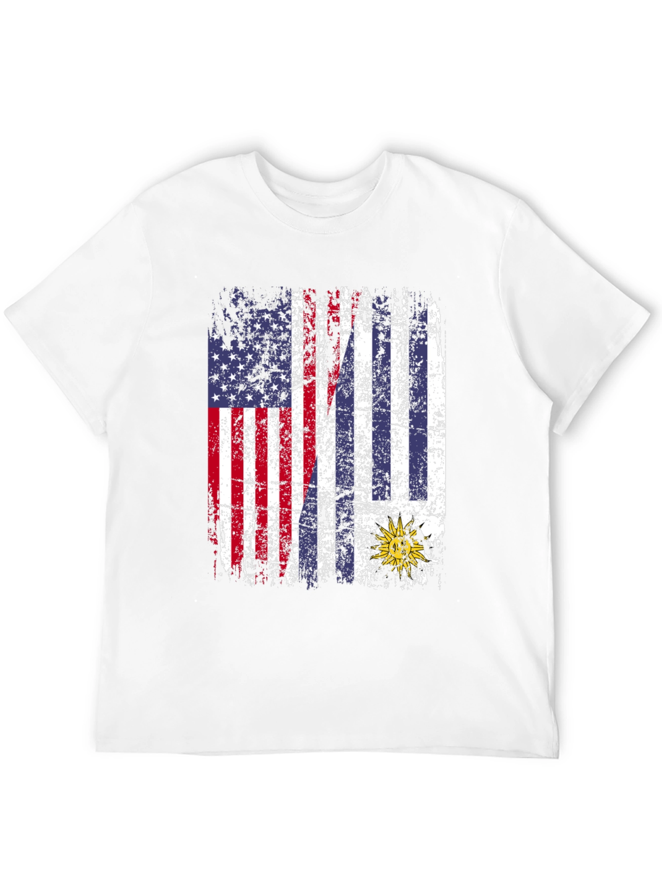 USA Uruguay Flag Graphic Tee