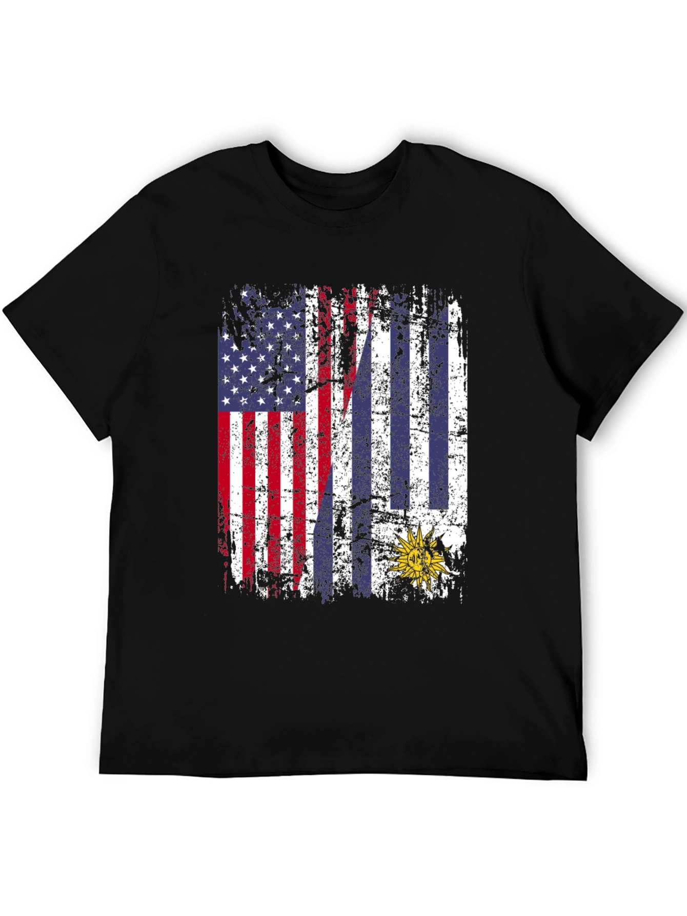 USA Uruguay Flag Graphic Tee