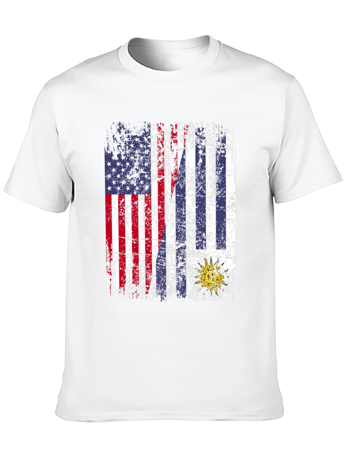USA Uruguay Flag Graphic Tee