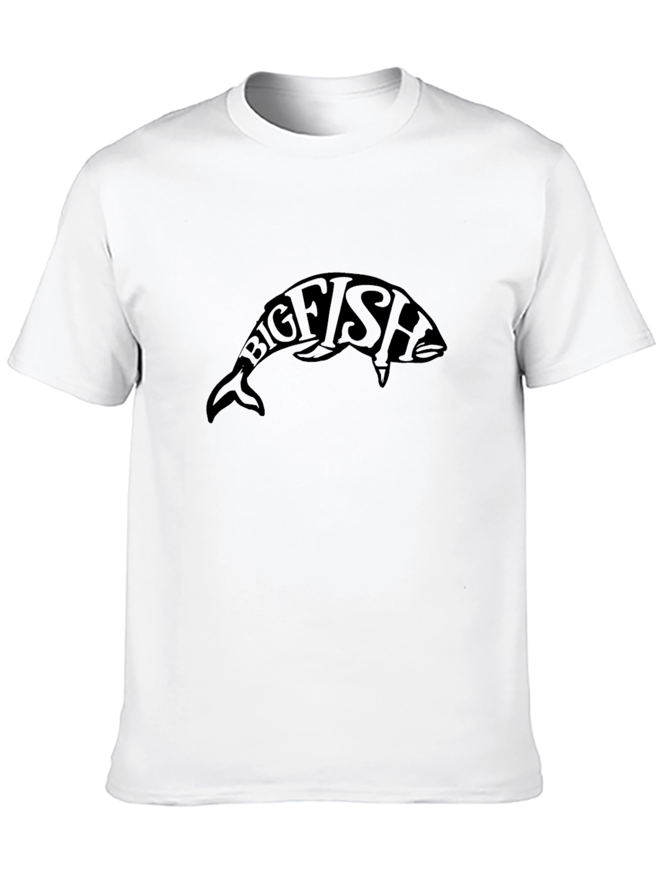 Big Fish Graphic Tee - Black Cotton T-Shirt