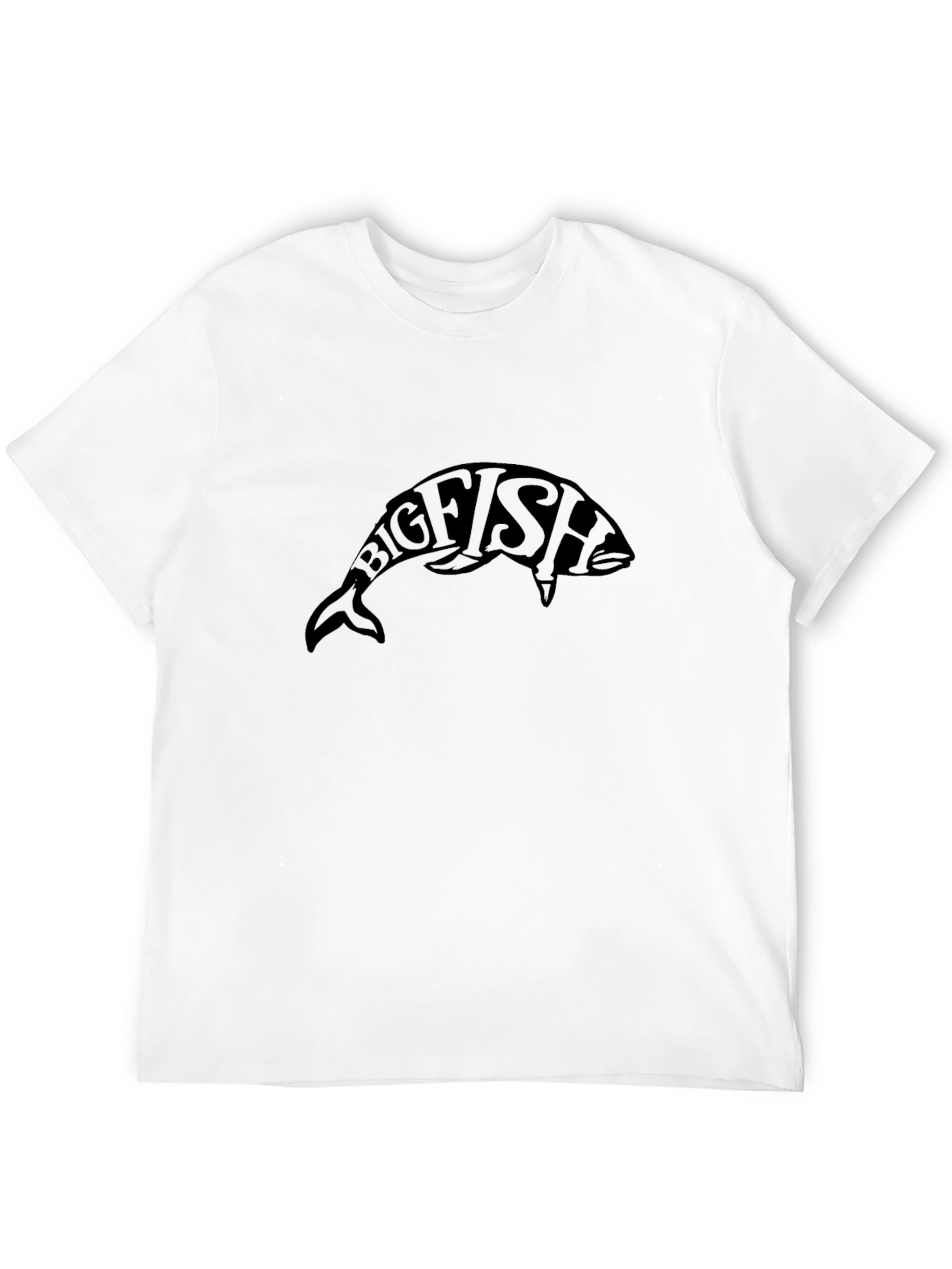 Big Fish Graphic Tee - Black Cotton T-Shirt