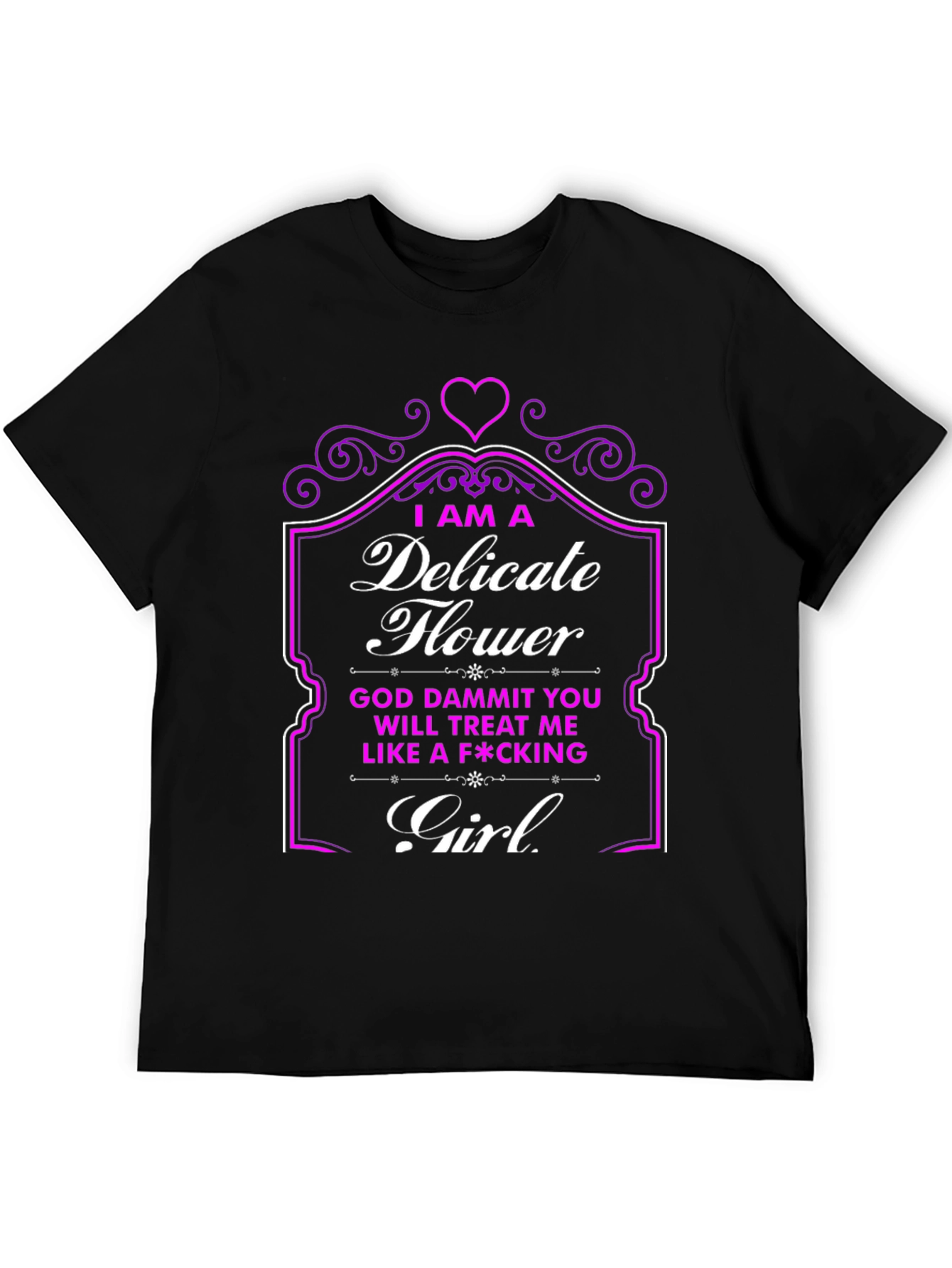 Delicate Flower Novelty Graphic T-Shirt