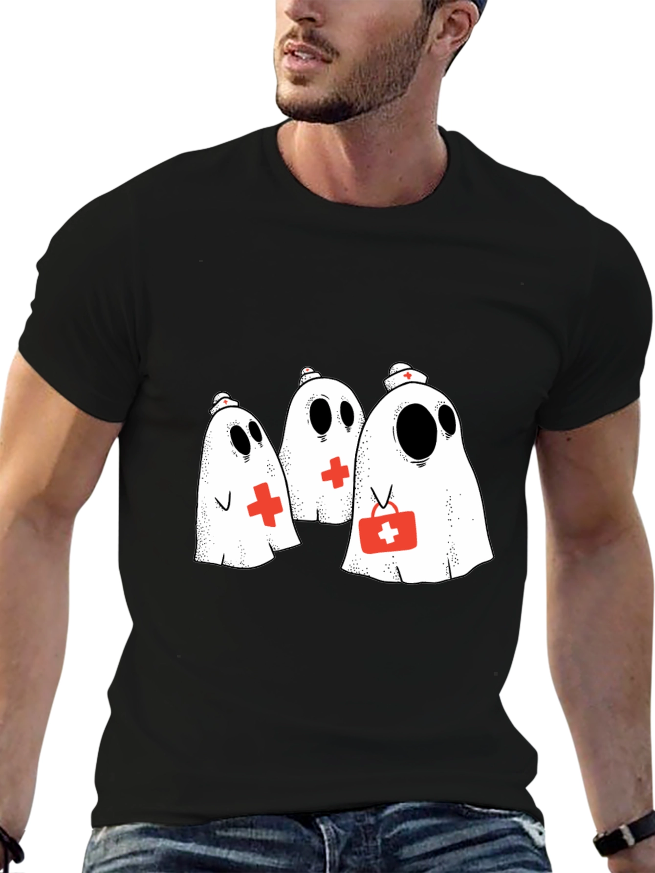 Nurse Ghost Graphic T-Shirt