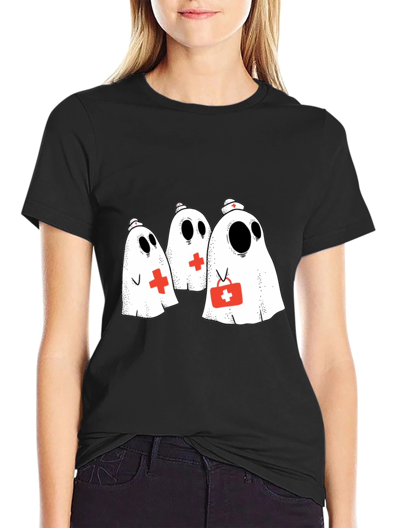 Nurse Ghost Graphic T-Shirt