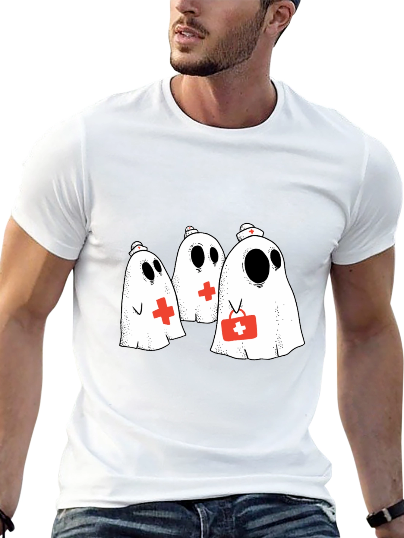 Nurse Ghost Graphic T-Shirt