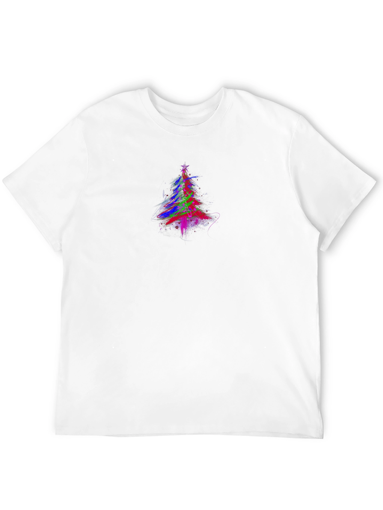 Abstract Christmas Tree Graphic T-Shirt