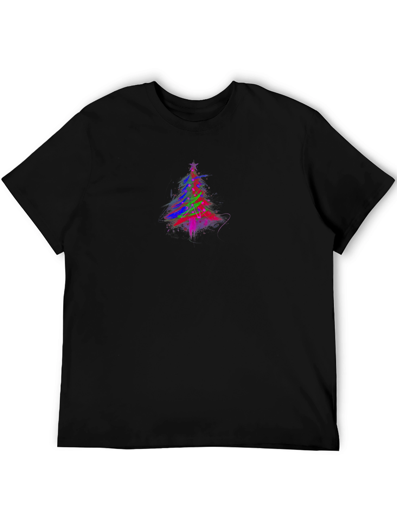 Abstract Christmas Tree Graphic T-Shirt