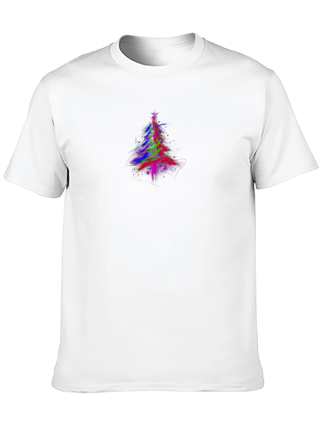Abstract Christmas Tree Graphic T-Shirt