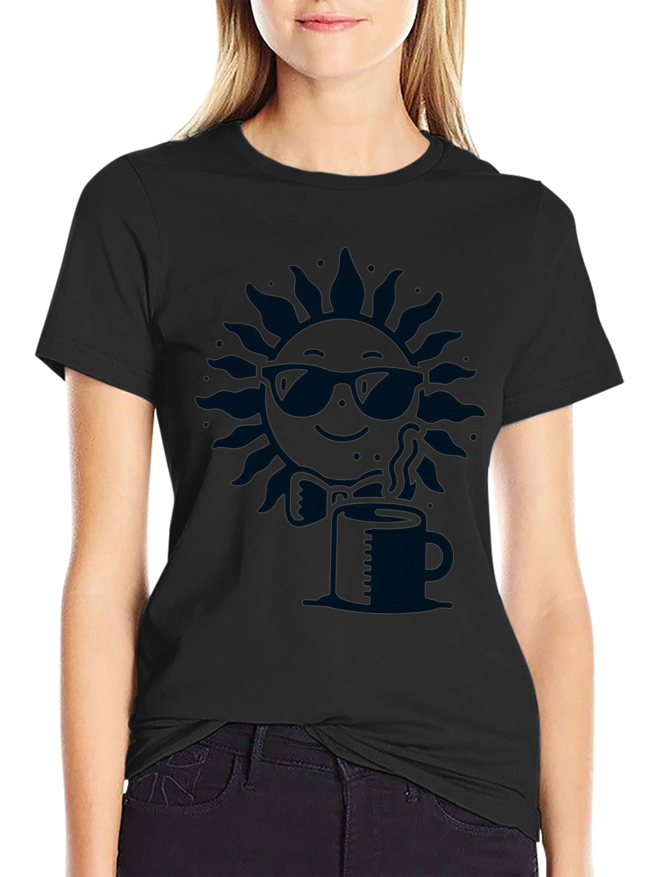 Cool Sun Coffee Tee - Stylish Graphic T-Shirt