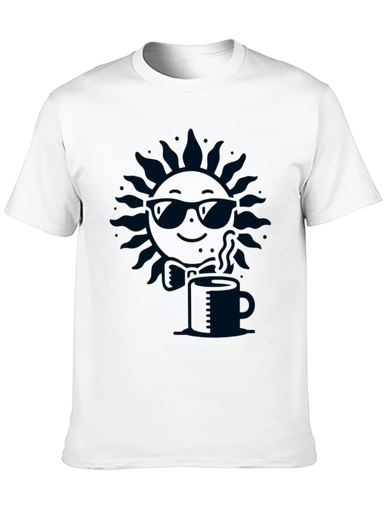Cool Sun Coffee Tee - Stylish Graphic T-Shirt