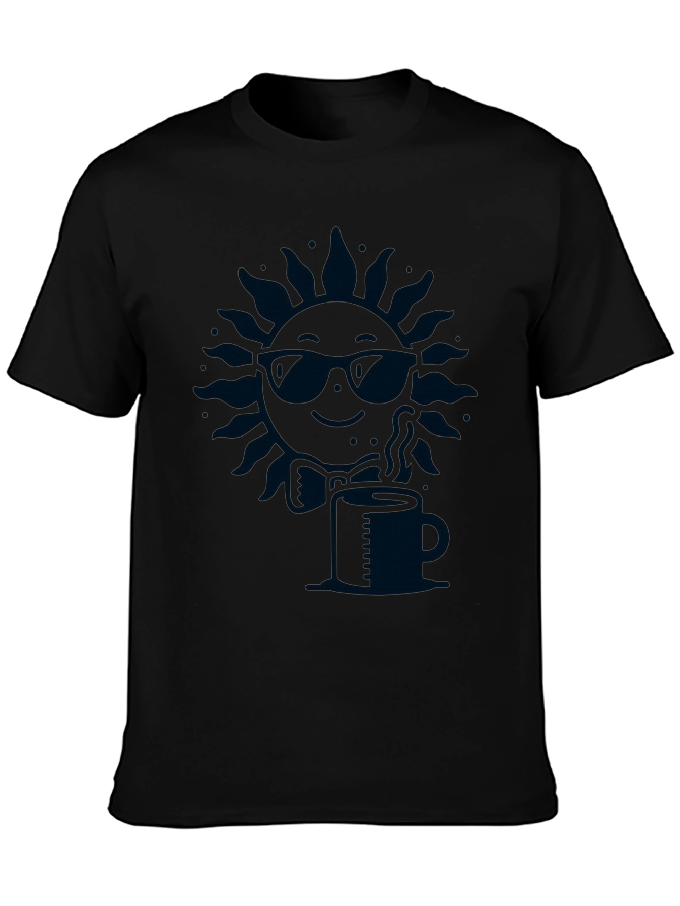 Cool Sun Coffee Tee - Stylish Graphic T-Shirt