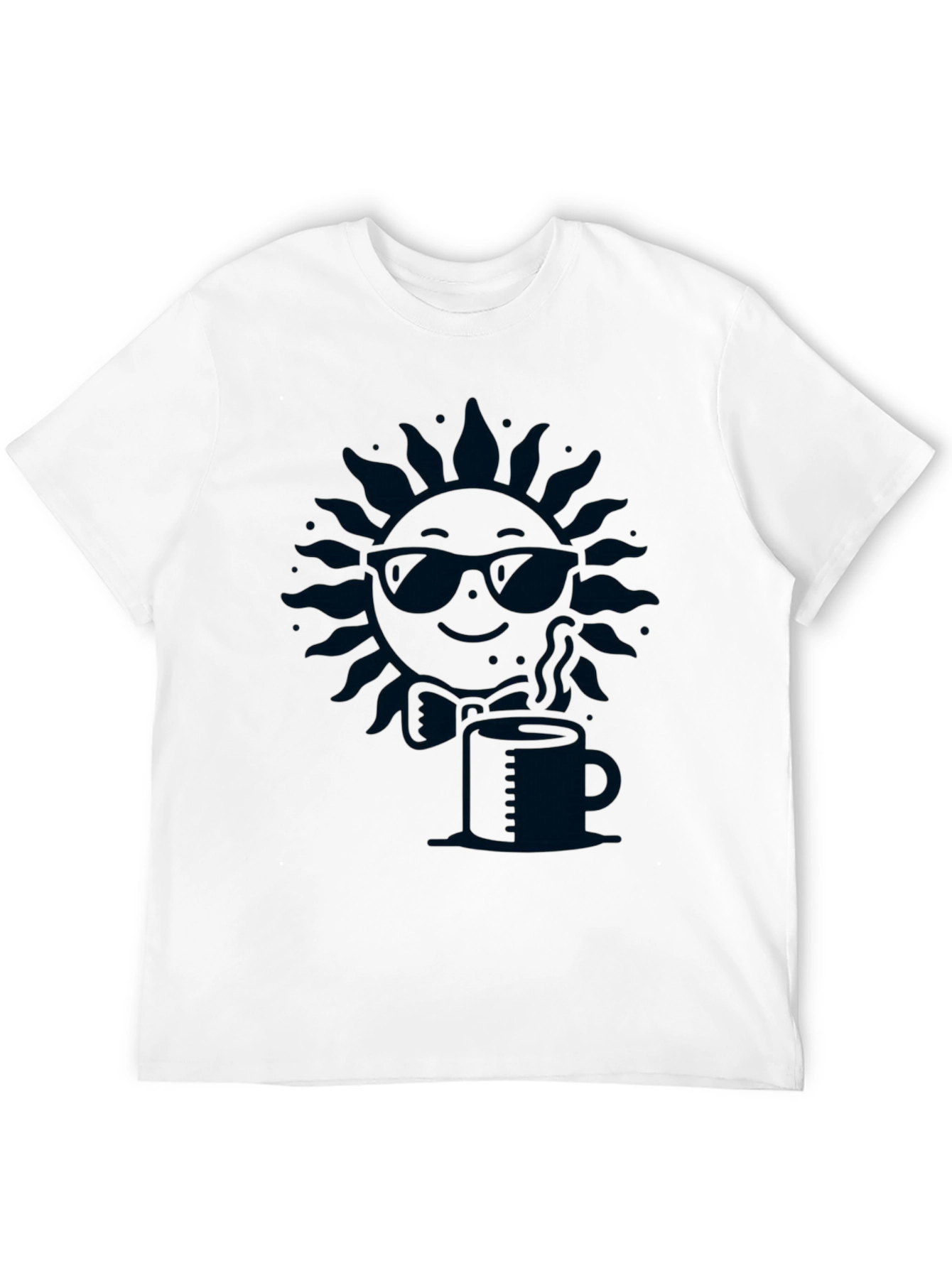 Cool Sun Coffee Tee - Stylish Graphic T-Shirt