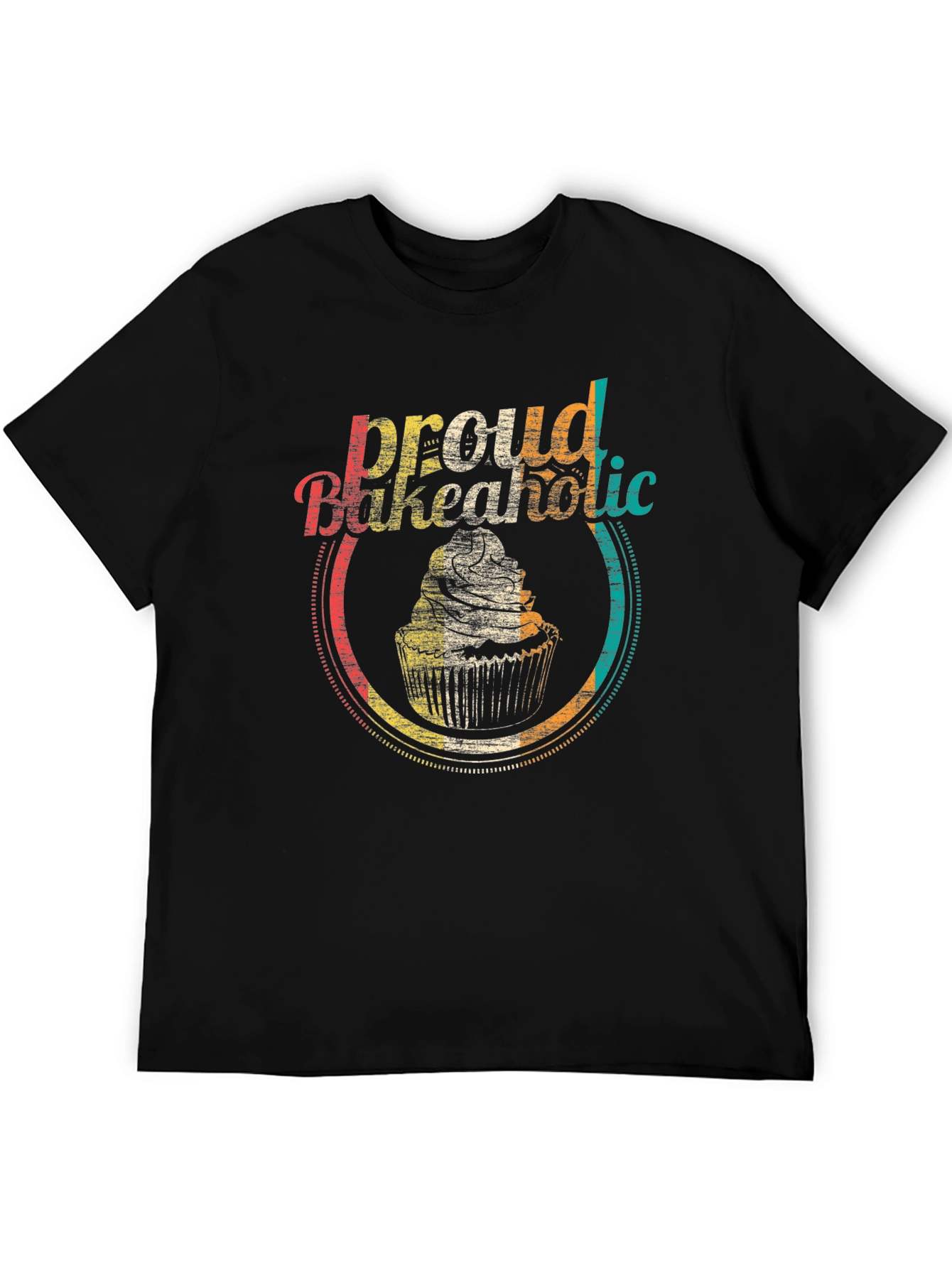 Proud Bakeaholic T-Shirt - Retro Cupcake Design