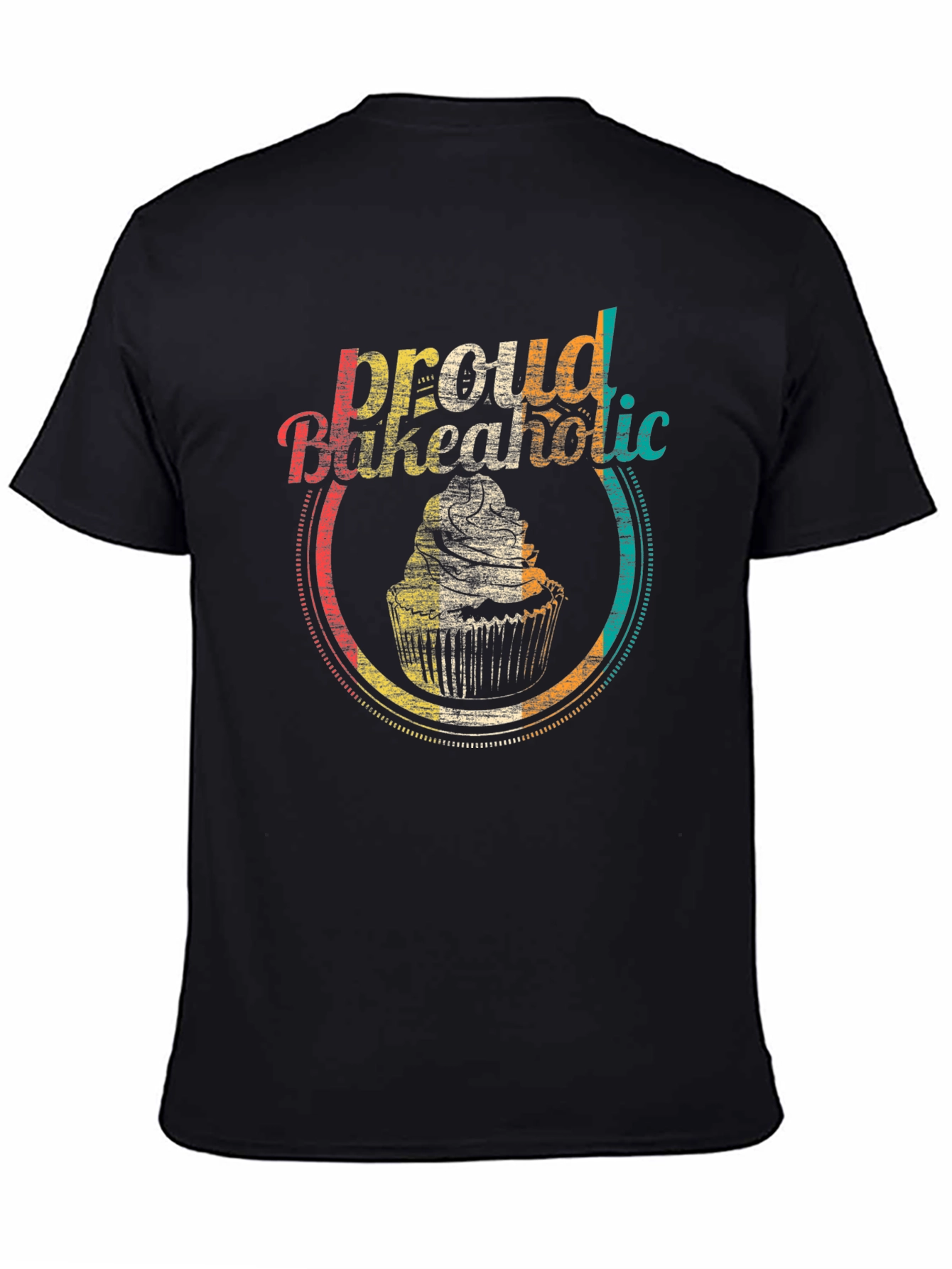 Proud Bakeaholic T-Shirt - Retro Cupcake Design
