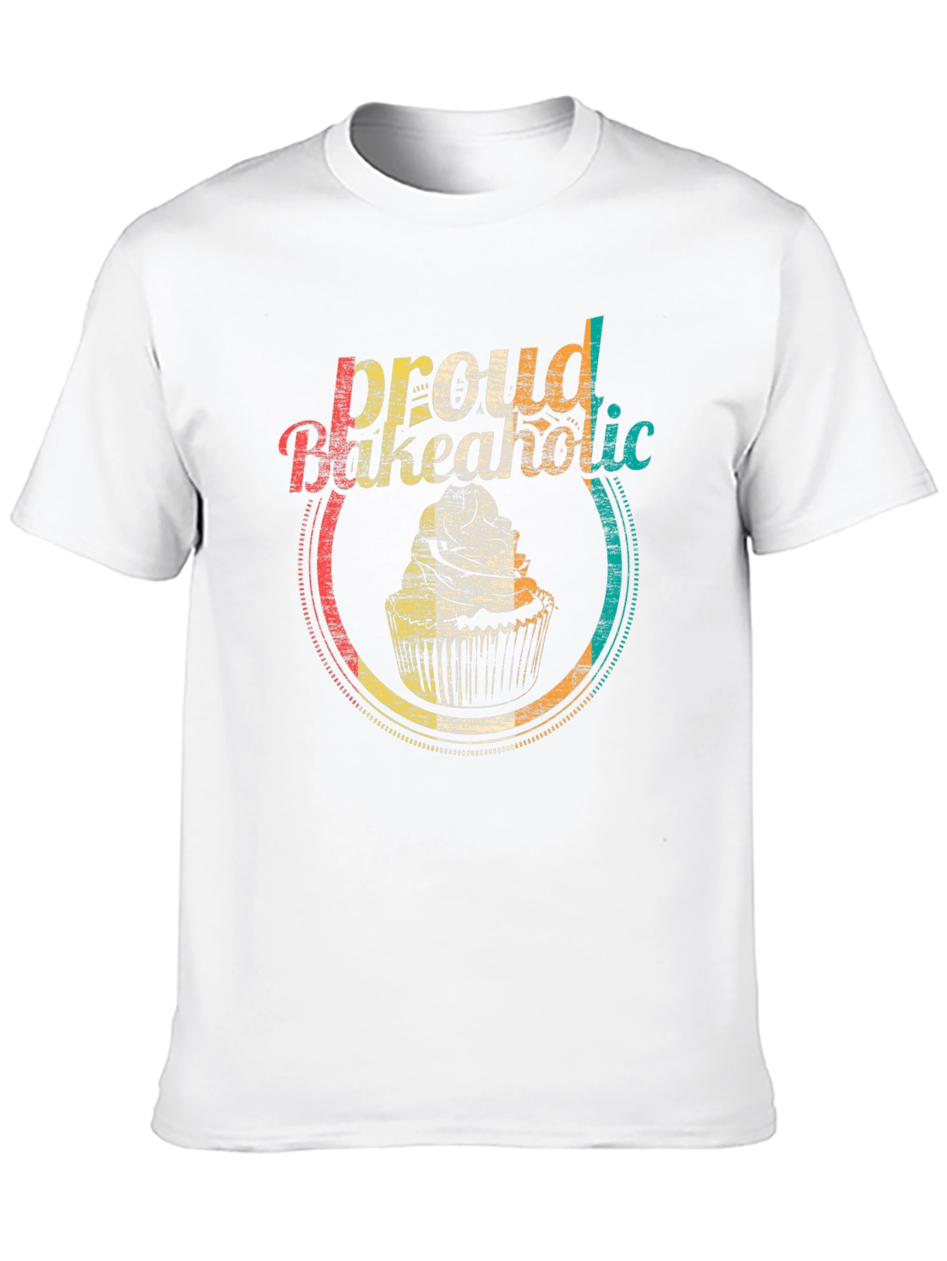 Proud Bakeaholic T-Shirt - Retro Cupcake Design