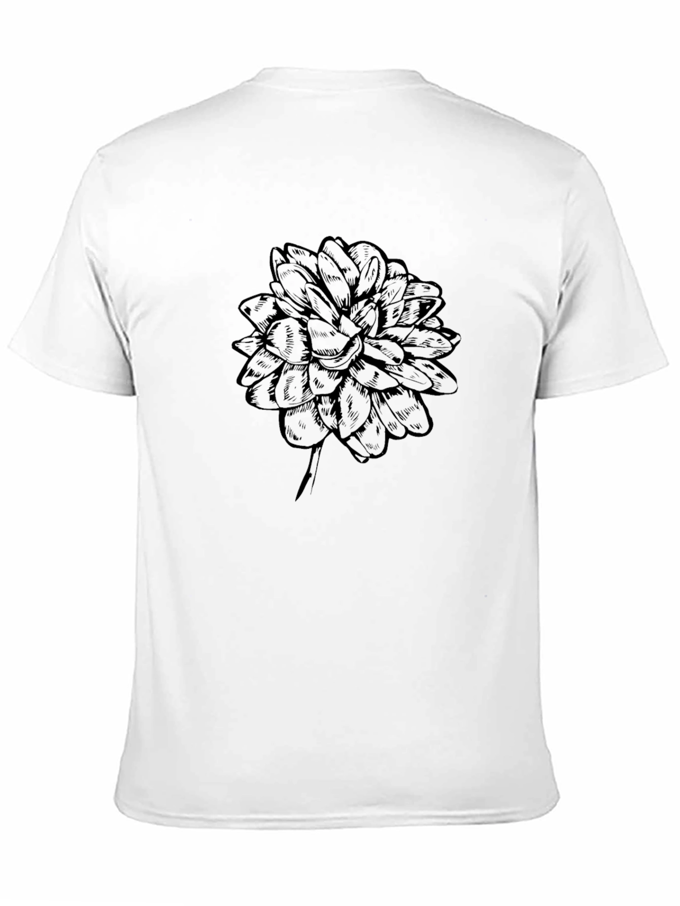 Black Flower Graphic Tee - Mens Casual Style