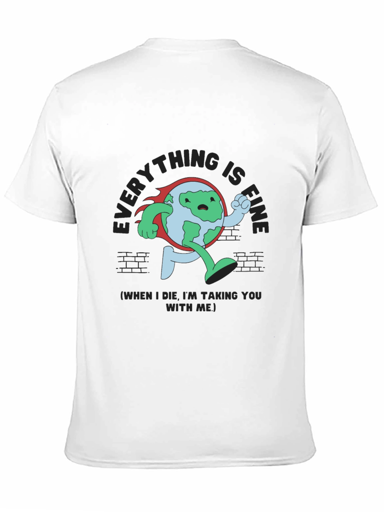 Everything Is Fine Running Earth Black T-Shirt