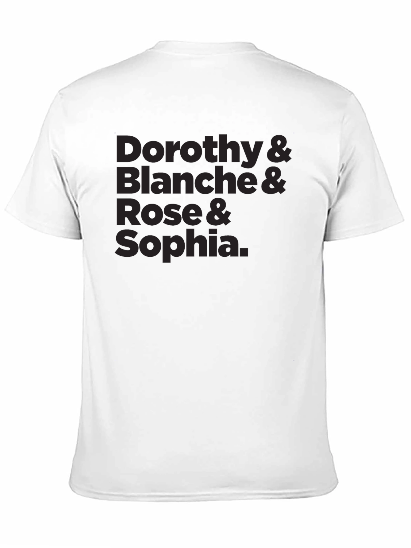 Golden Girls Names Black T-Shirt