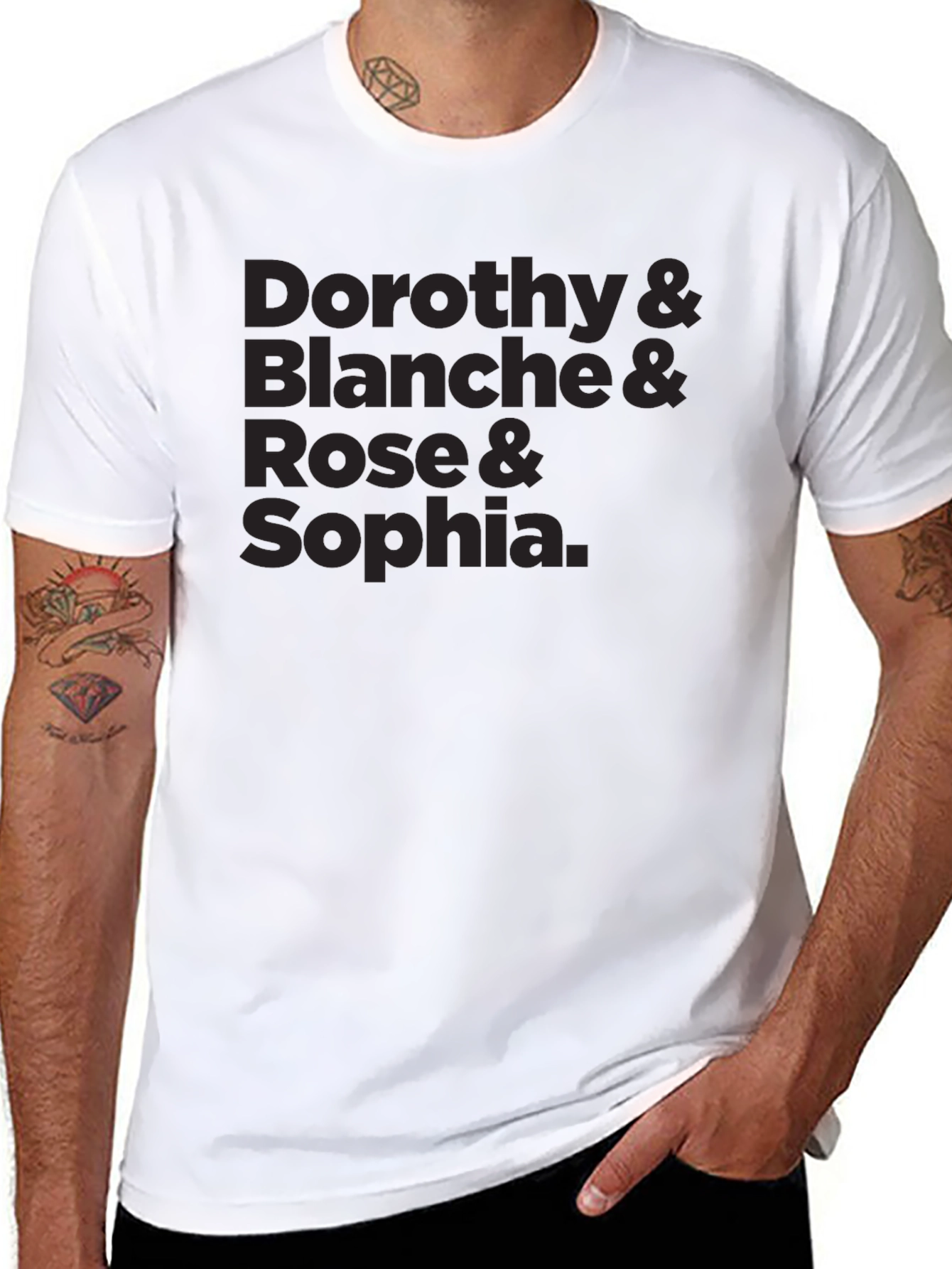 Golden Girls Names Black T-Shirt