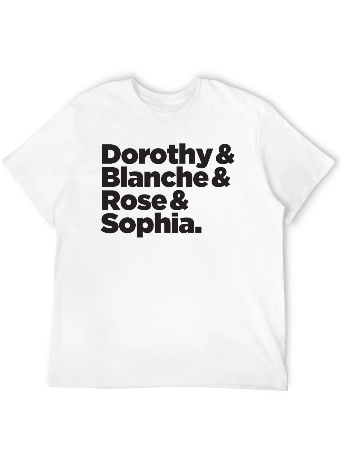 Golden Girls Names Black T-Shirt