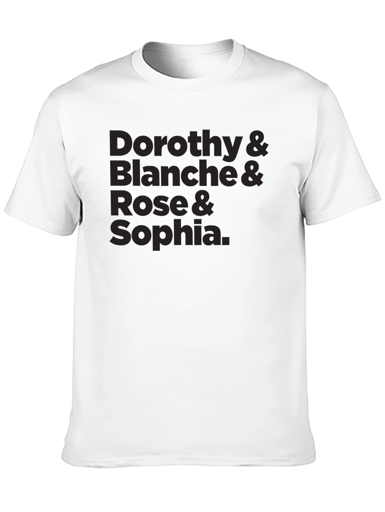 Golden Girls Names Black T-Shirt