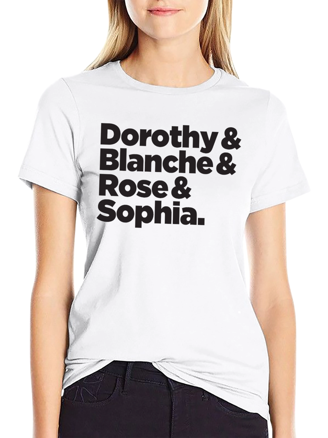 Golden Girls Names Black T-Shirt