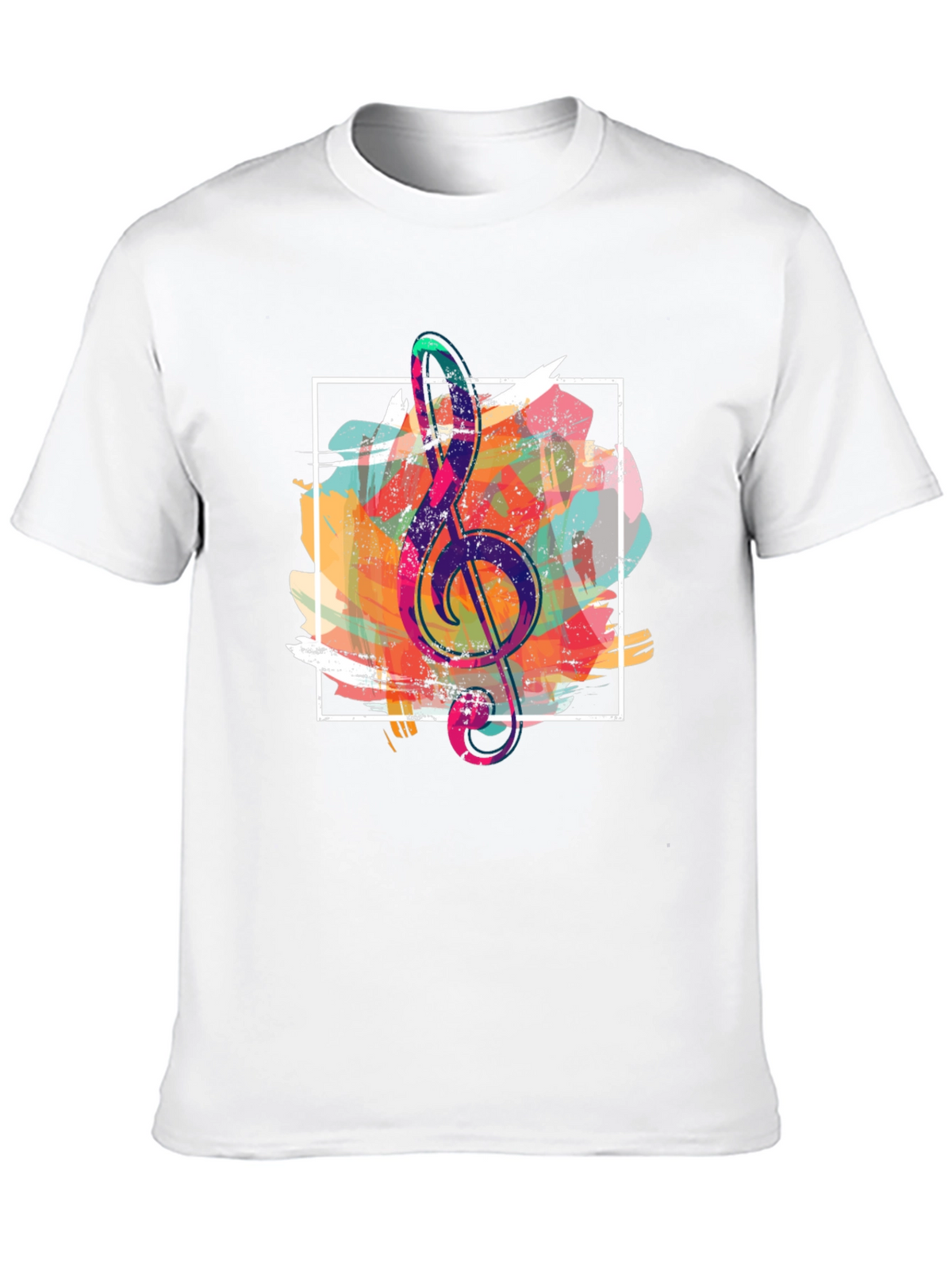 Abstract Treble Clef Graphic Tee
