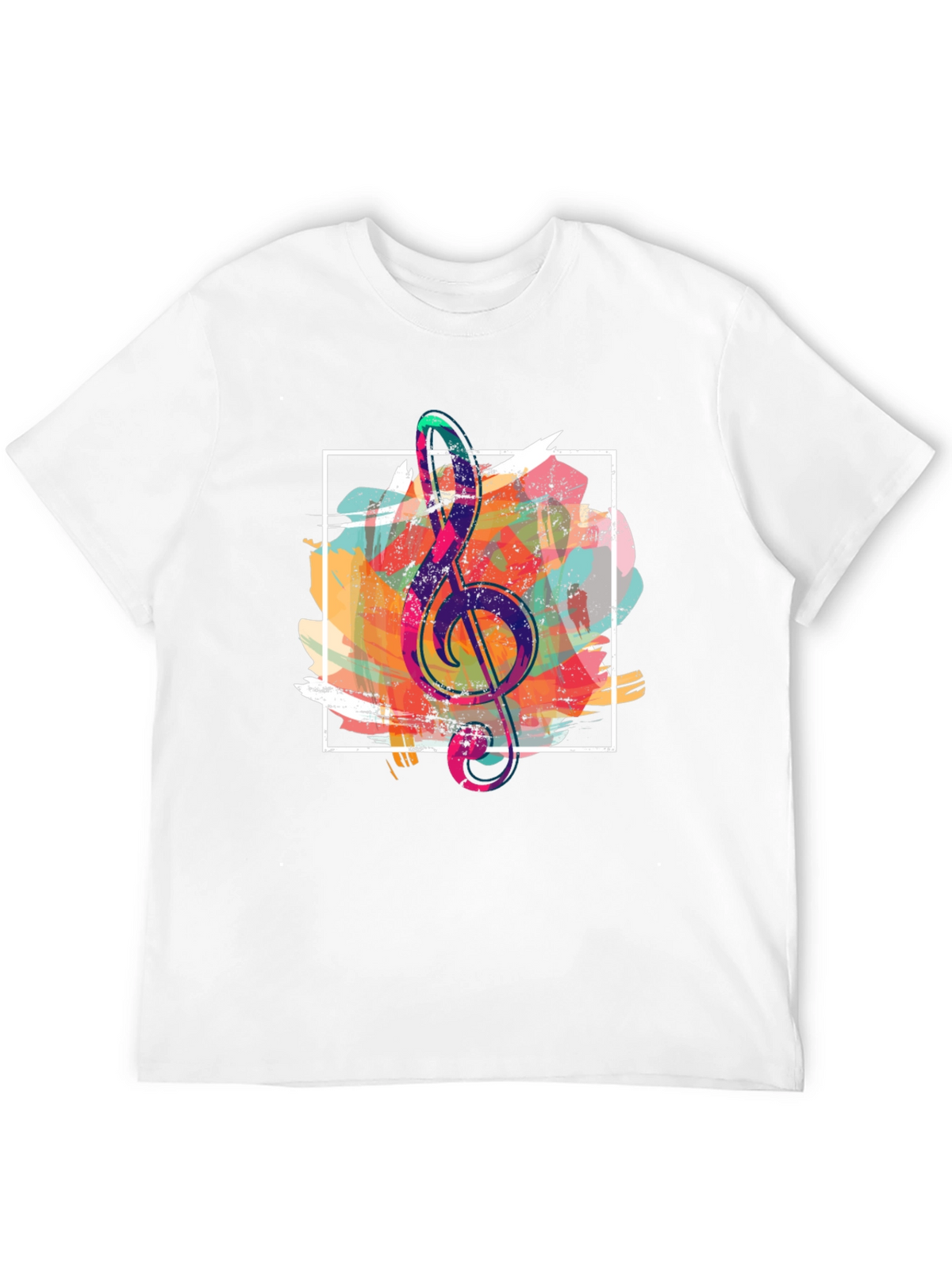 Abstract Treble Clef Graphic Tee