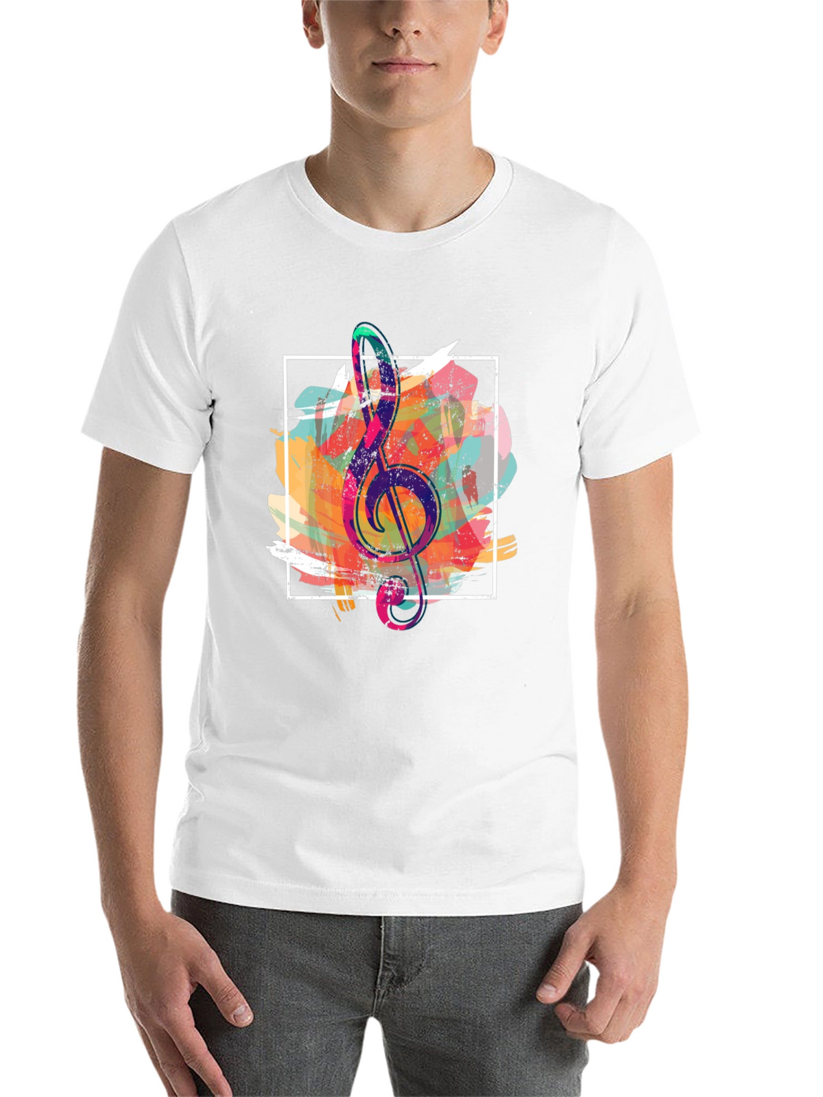 Abstract Treble Clef Graphic Tee