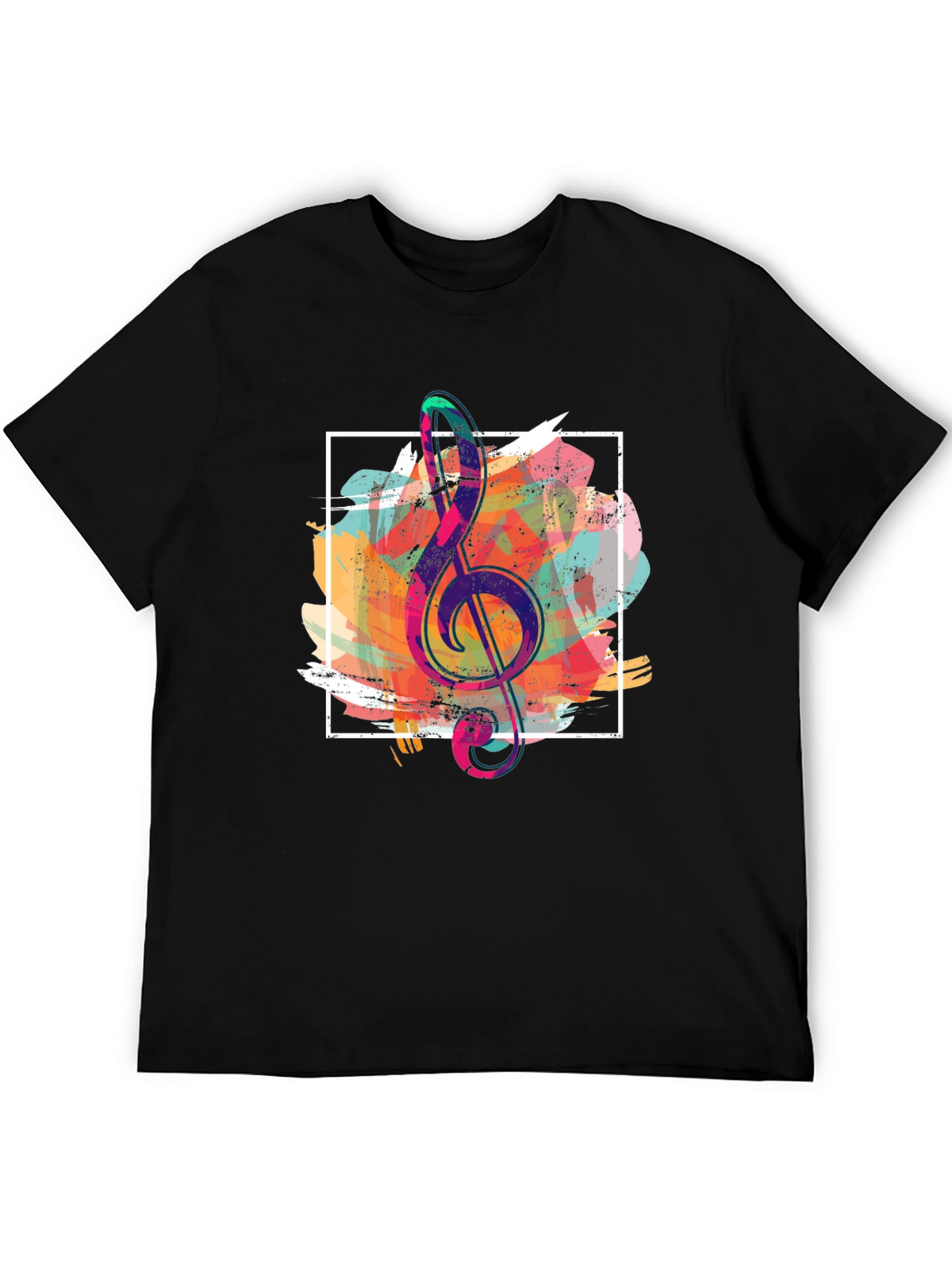 Abstract Treble Clef Graphic Tee