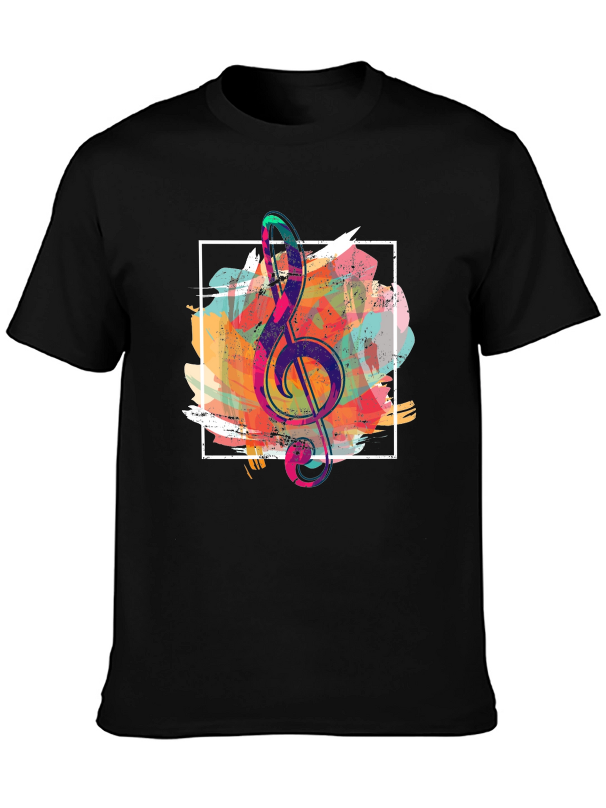 Abstract Treble Clef Graphic Tee