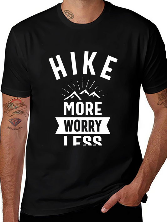 Hike More Worry Less Graphic Tee - Black T-Shirt