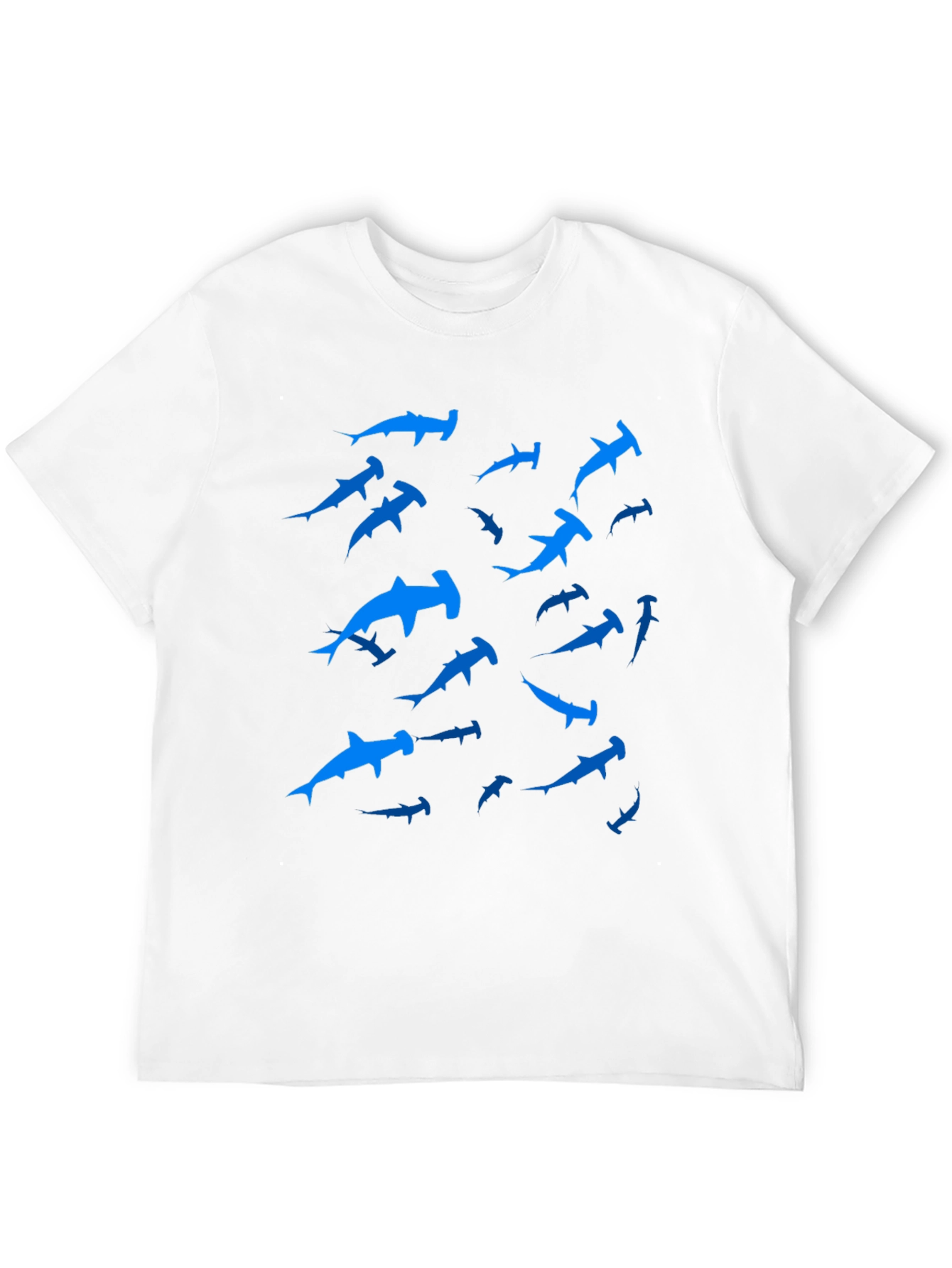 Hammerhead Sharks Black Crewneck T-Shirt